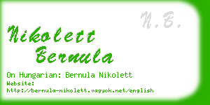 nikolett bernula business card